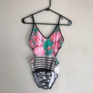 Open Side One Piece Swim Suit